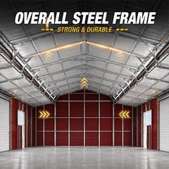 42x30x15′ Metal Car Garage Outdoor Storage Shed Galvanized Steel Barn USA Stock