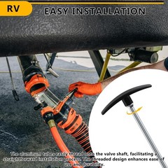 RV Sewer Waste Valve Extension Rod 7″&10″,rv Black Tank Pull Handle…