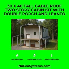 U.S. Made Fire Resistant 26 X 34 Cabin, Barndominium or Steel Home Kit