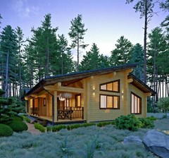 1730 sq.ft LOG HOUSE KIT LH-161 ECO FRIENDLY WOOD PREFAB DIY BUILDING CABIN HOME