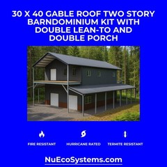 Florida HURRICANE RATED Gable 2 Story Galvanized Steel Barndominium Home Kit
