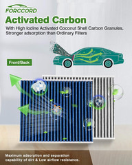 Cabin & Engine Air Filter Fit for Hyundai Sonata Gas (2015-2019) Activated Carbo