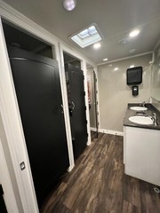 9 Station Portable Restroom Trailer | Calypso Series – Convertible Floor Plan