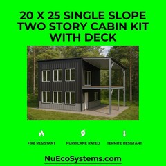 DIY Fire Resistant Steel 34 X 32 Cabin, Barndominium or Steel Home Kit