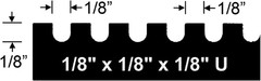 20055 1/8 In. X 1/8 In. X 1/8 In. Premium U Notch Trowel