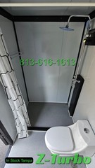 New Economical Steel Frame Semi-permanent Portable Shower Toilet Combo Bathroom