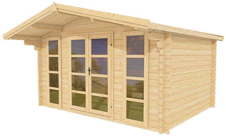 Bristhol 13×11 garden shed – natural wood prefab shed kit
