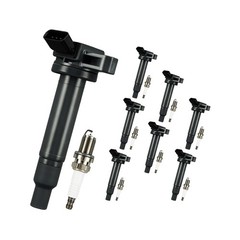 KAX 8-Pack Ignition Coils and Double Iridium Spark Plug Set for Toy… Fast Ship