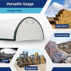 Chery Industrial New 20x30x12′ Single Truss Storage Shelter| 11OZ PE Canvas Tent