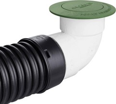 451 HDPE Corrugated Adapter 4-Inch for Sewer & Drain Pipe Connections Black