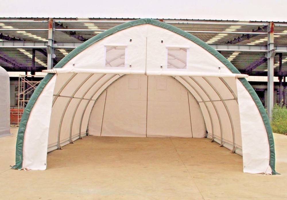 20x30x12 Canvas Fabric Building Shelter w/ Metal Frame, Camper, Boat Storage NEW