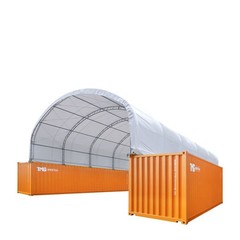 30x40ft Dual Truss PVC Storage Shelter, 17 oz Triple-Layer Cover
