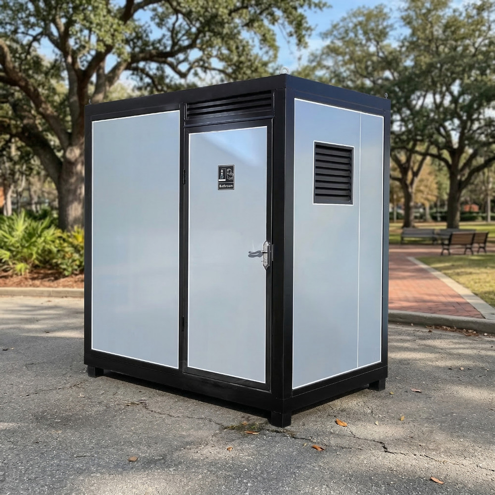 Portable Restroom Mobile Toilet Cabin Outdoor Shower Room w/Sink&Ventilation Fan