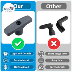 2 PCS Plastics RV Waste Valve Handle Kits, with 4 Nuts 2 Screws 2 Gaskets, Repla