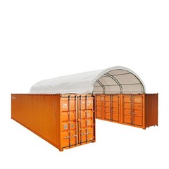 20x40ft Dual Truss Container Shelter, 17oz PVC