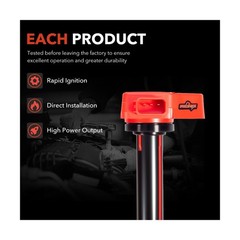 Set of 6 Ignition Coil Pack and Iridium Spark Plugs Fits for Honda 1999-2010 …