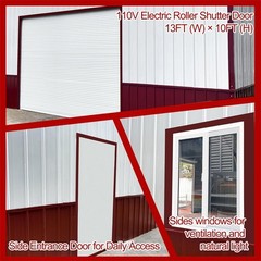 51x31FT Metal Barn Garage w/ Electric Roll-Up Door for Farm & Industrial Storage