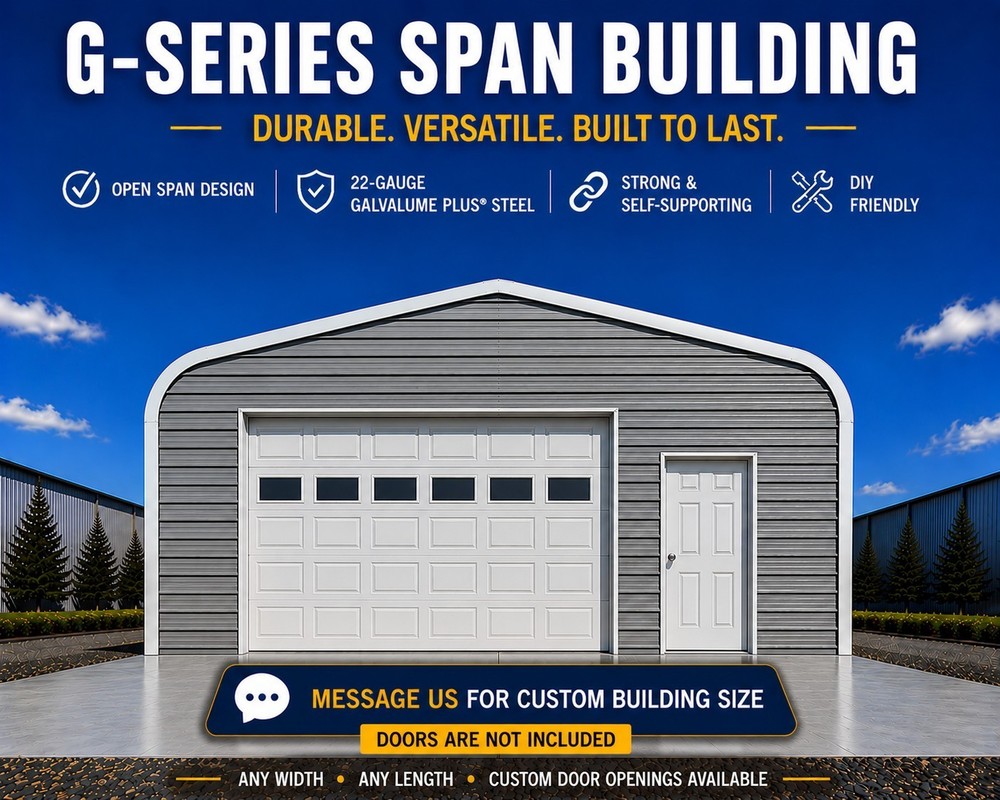 30x42x15 DuroSPAN Steel Arch Building Kit Clear Span With Ends Walls Included