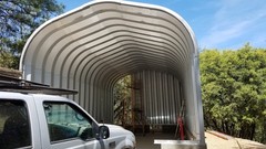 20x48x16 Engineered Steel Building Kit | DuroSPAN Clear-Span Arch Open DIY Ends