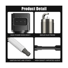 Ignition Coil Pack and Iridium Spark Plug for 2007-2019 Nissan Altima Cube Ro…