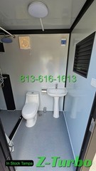 New Economical Steel Frame Semi-permanent Portable Shower Toilet Combo Bathroom