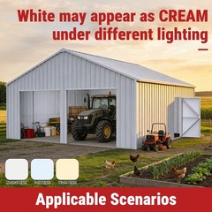 22′ x 23′ x 13′ Metal Car Garage/Outdoor Storage Shed Galvanized Steel Barn