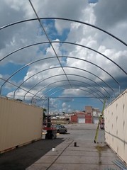 20’x40′ (15 oz PVC) Upgraded Shipping CONTAINER MOUNTED Fabric canvas Shelter