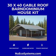 Lightweight Galvanized Steel Tall Barndominium with Loft and Double Leantos