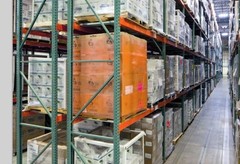 (50) Teardrop Bolted Upright Frame | 240″ H x 42″ D | Pallet Rack 20,867lb cap