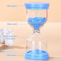 1PC 3/5/10/15/30 Minutes Colorful Sandglass Children Kid Gift Toy Sand Timer Hou