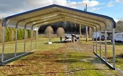 18Wx20Lx6H Steel Carport – TX, OK & NM only, Lifetime 100MPH wind warranty.