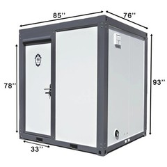 Bastone Private Toilet Portable Toilet with Fan-shaped Door Shower