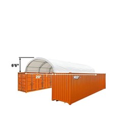 20x40ft Dual Truss Container Shelter, 17oz PVC