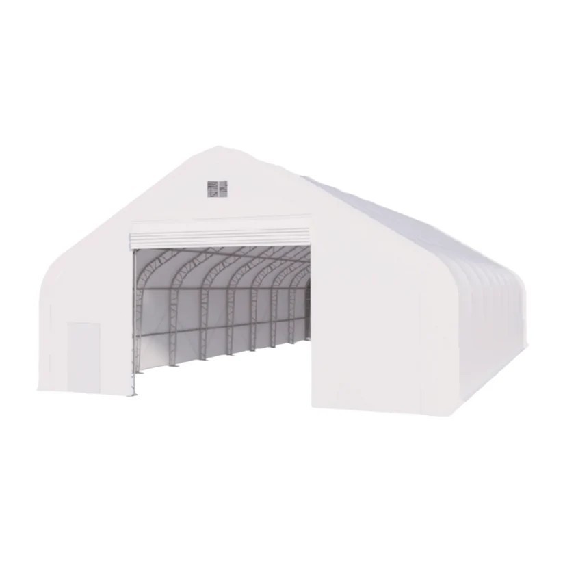 50x100x23 Double Truss Storage Building Shelter – Premium 26oz PVC Canvas Fabric