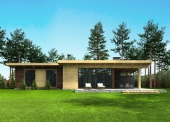 PREFAB TIMBER FRAME KIT ENGINEERED WOOD HOUSE DIY BUILDING CABIN HOME GLULAM GLT