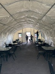 TENT All weather Steel Frame Fabric Quonset 22′ X 40′ X 10’5″ Insulated