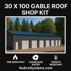 Steel Framed 40 x 60 x 16 Shop Kit, Warehouse Kit ON SALE NOW !!!