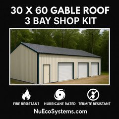 Steel Framed 40 x 60 x 16 Shop Kit, Warehouse Kit ON SALE NOW !!!