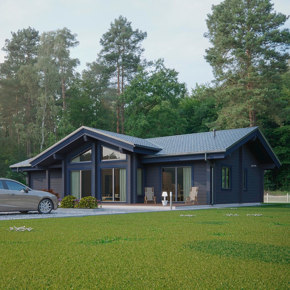 PREFAB LOG CABIN HOME KIT WOODEN SHELL 1938 ft² / 180 m² – DISCOUNT CARD 3% off