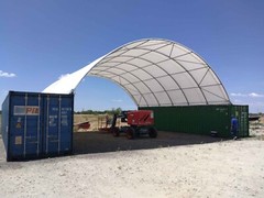 20*20ft 20*40ft Shipping Container Canopy Canvas Fabric Building w/o End Wall