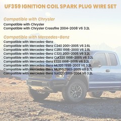 6PCS UF359 Ignition Coil with 12 Iridium Spark Plug and Wire Set | Compatible…