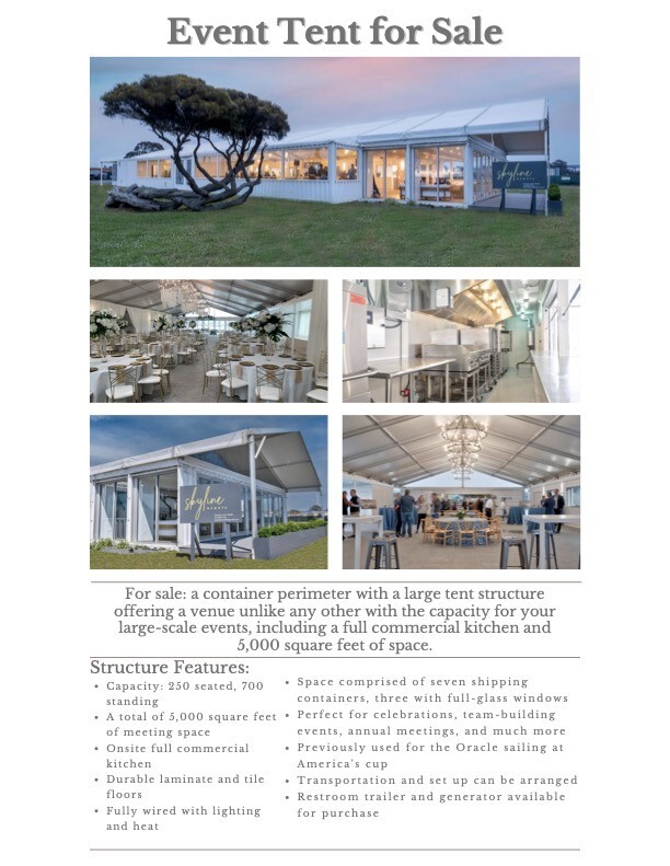 Prefabricated off the grid event space