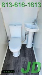 Premium All Steel Frame HD Portable Bathroom Restroom Double Stall Toilet New