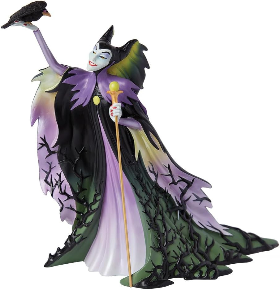 Disney Showcase Maleficent Holding a Staff Botanical Figurine, 9.45 Inch, Multic