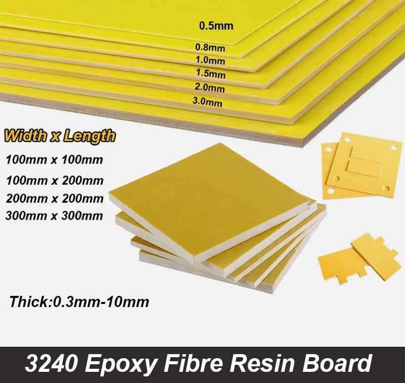 Thick 0.5/0.8/1/1.5/2/3mm 3240 Fiberglass Sheet Epoxy Glass Resin Board Plate