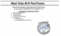 40ft x95ft structure tent frames only $5.00/sq ft