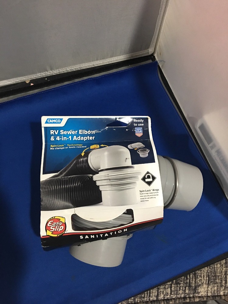 Camco RV SEWER Elbow ADAPTR 4IN1 W/EL, 39144,