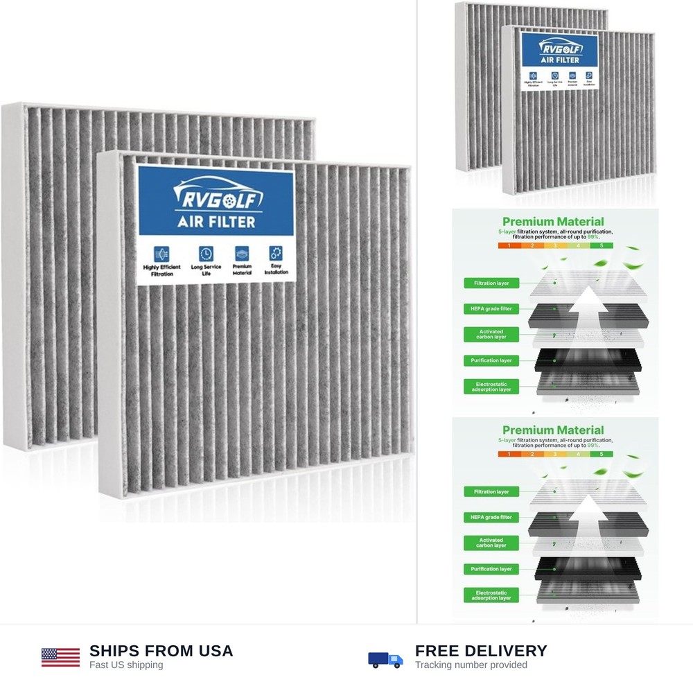 2-Pcs Cabin Air Filter for 2021-2025 2026 GMC Sierra＆Chevrolet Silverado, 201…