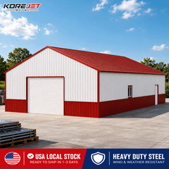 31’x51′ Metal Garage Shed Barn Outdoor Storage Heavy Duty Galvanized Steel