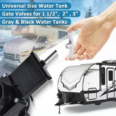 SAQXK 2pcs Aluminum T Handle RV Camper Waste Valve Handles T1003-6MN, White
